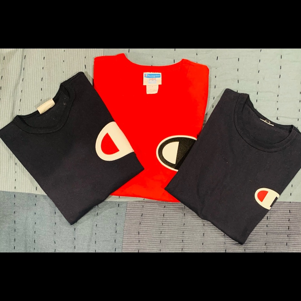 (3) Champion cotton Tee’s Bundle